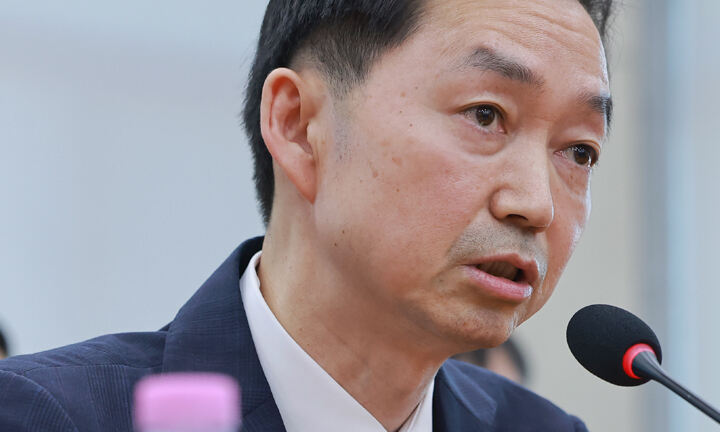 마이크 앞에서 발언하는 김지용 중대범죄수사청장